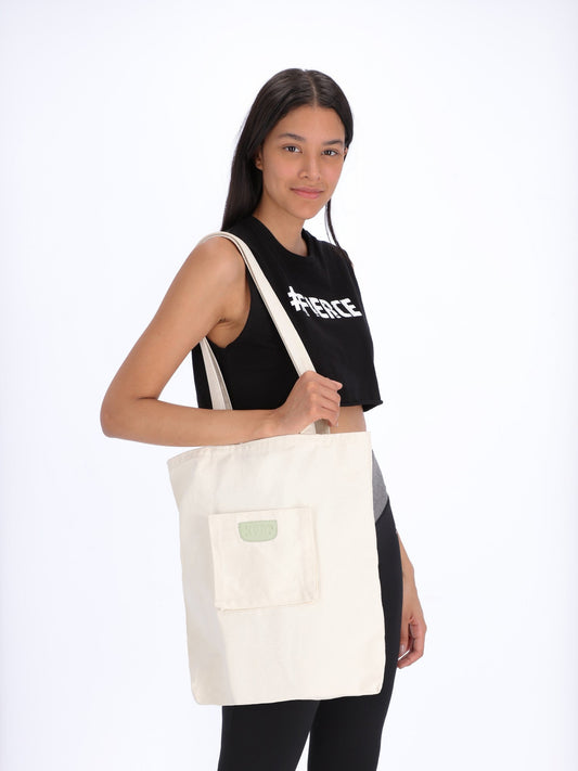 XENE Unisex White Tote Bag