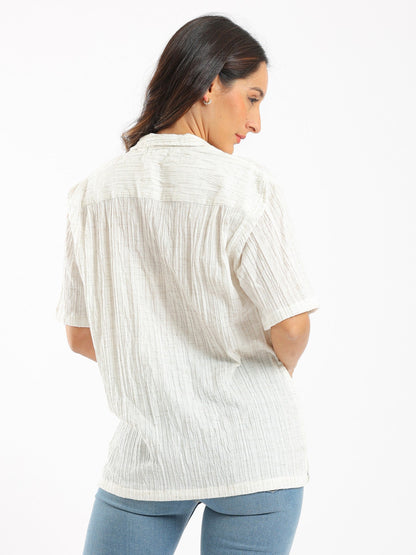 Unisex Shirt - Regular Fit - Linen Elasticated Material