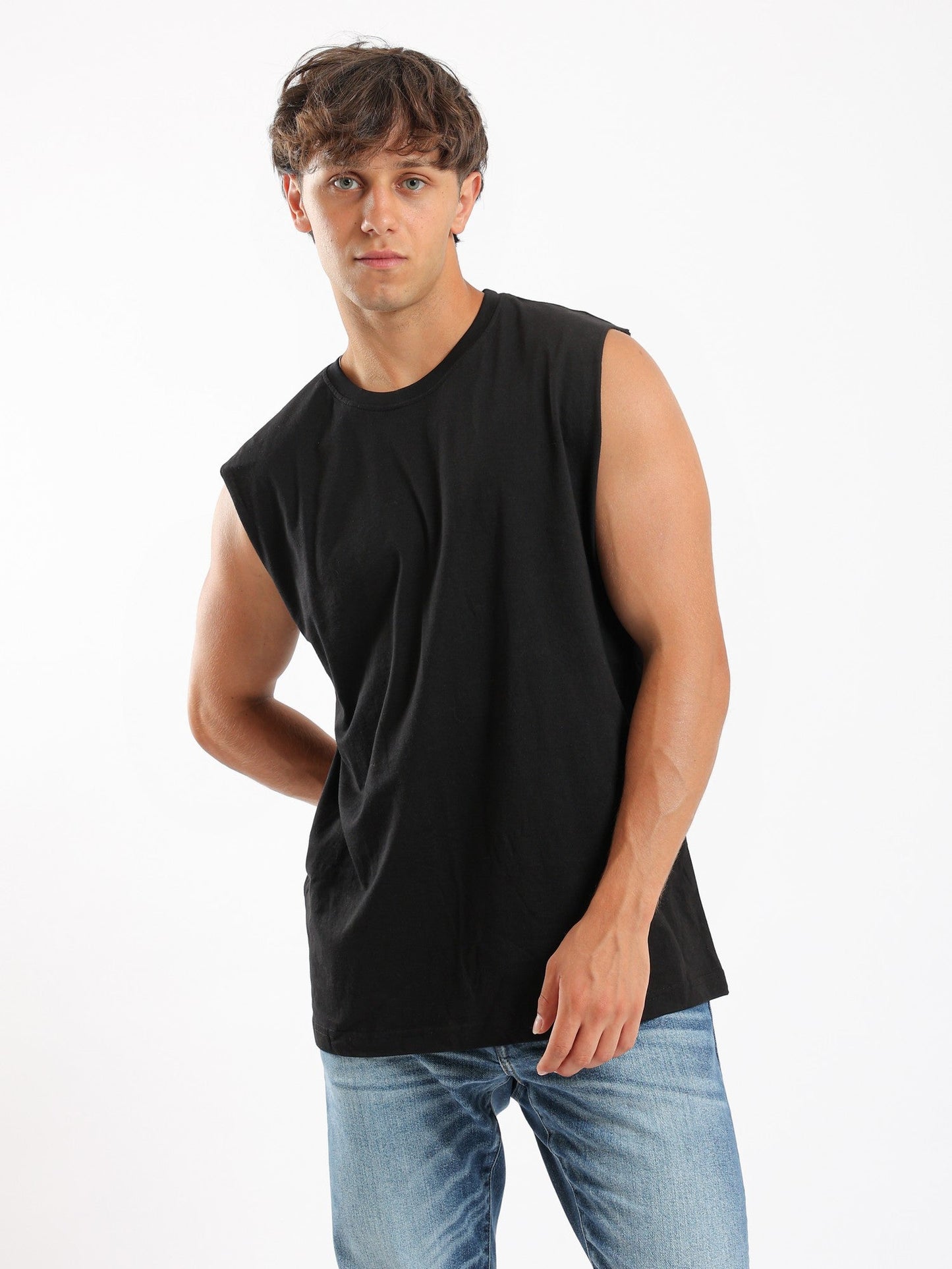 Unisex Oversized T-Shirt - Sleeveless - Crew Neck