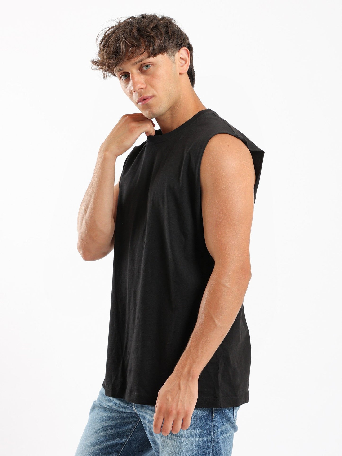 Unisex Oversized T-Shirt - Sleeveless - Crew Neck