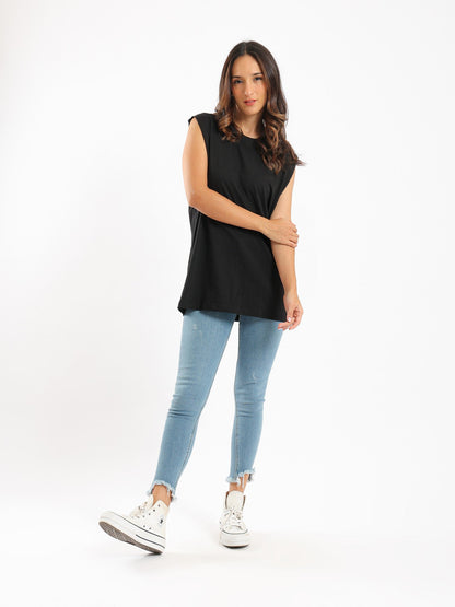 Unisex Oversized T-Shirt - Sleeveless - Crew Neck