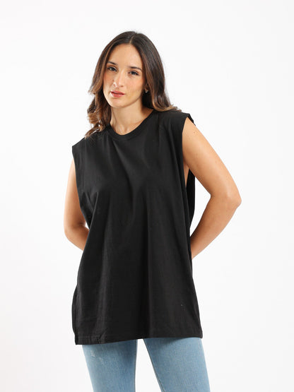 Unisex Oversized T-Shirt - Sleeveless - Crew Neck