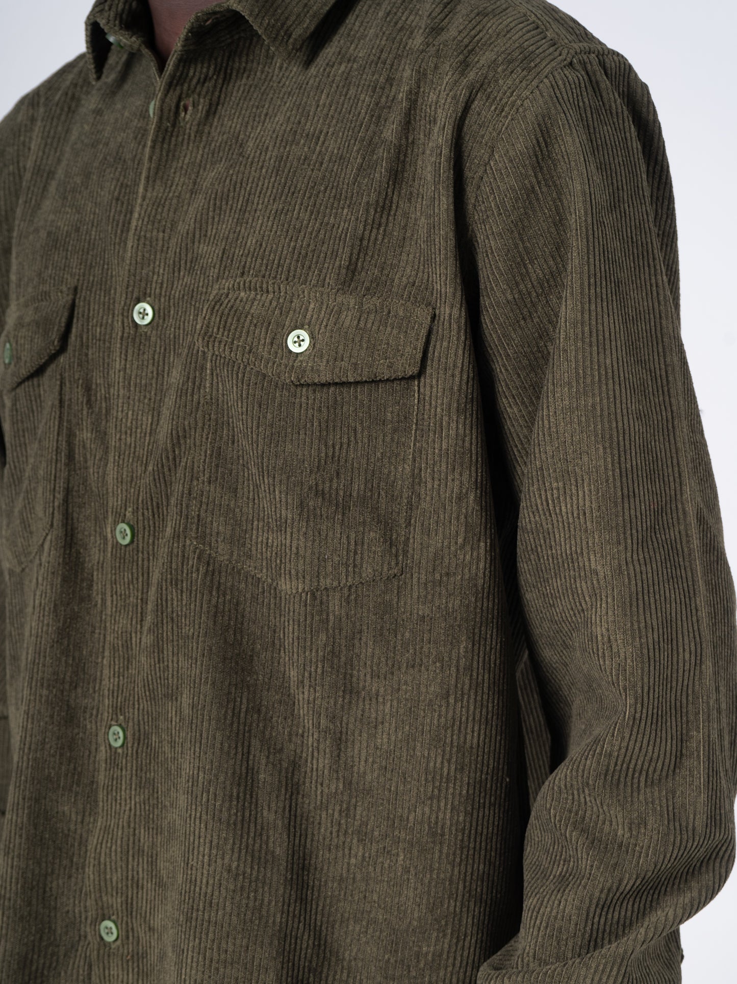 Olive Green Corduroy Shirt