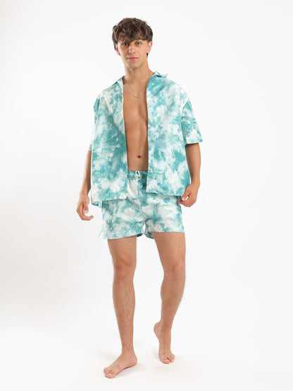 Beach Shirt - Tie-Dye Green