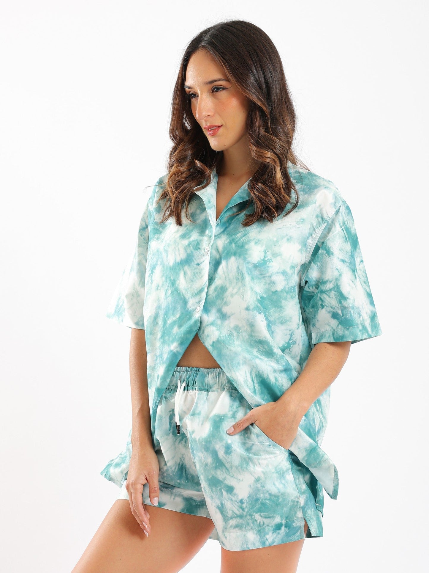 Beach Shirt - Tie-Dye Green