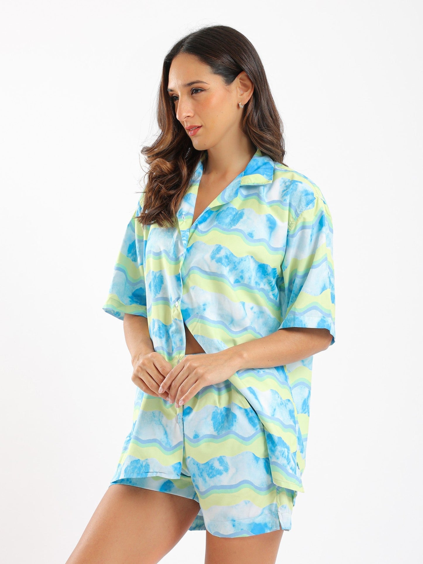 Beach Set - 2-Piece - Tie-Dye with Stripes