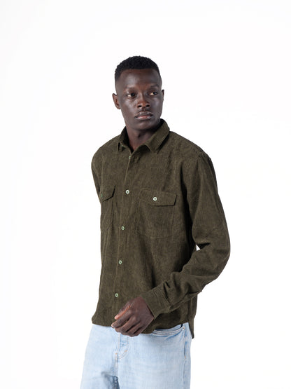 Olive Green Corduroy Shirt